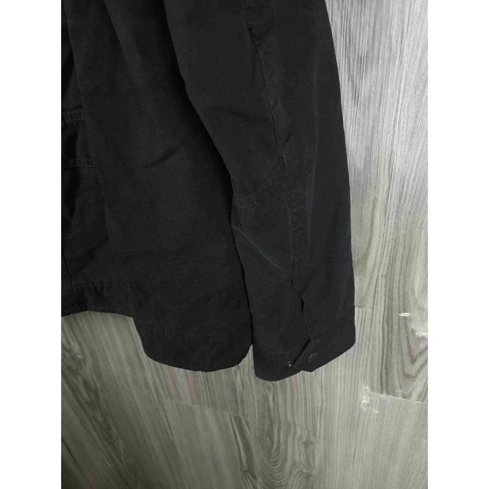Levis Mens Sherpa Lined Field Jacket with Hood Black Canvas Military Coat
